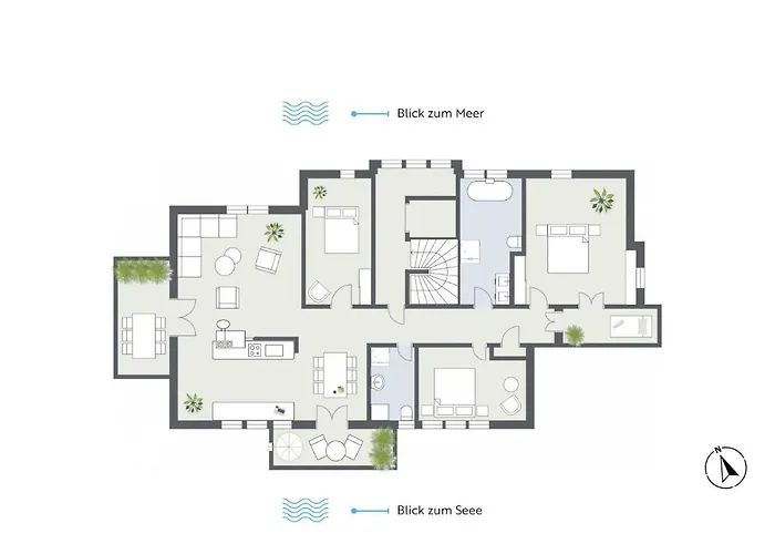 Апартаменты Exklusives Traum-penthouse Mit Wasserblick & Wellness